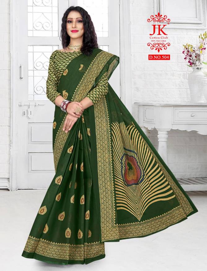 Jk Vaishali 5 Casual Wear Cotton Printed Designer Saree Collection 